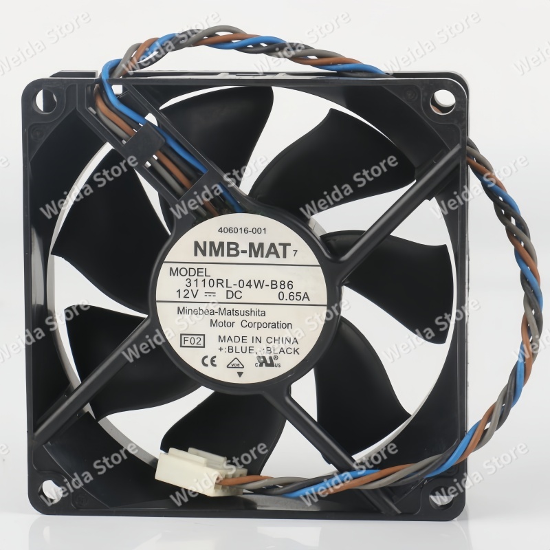 Case Fan Controller - ต้นฉบับ NMB 3110RL-04W-B86 8025 12V 0.65A