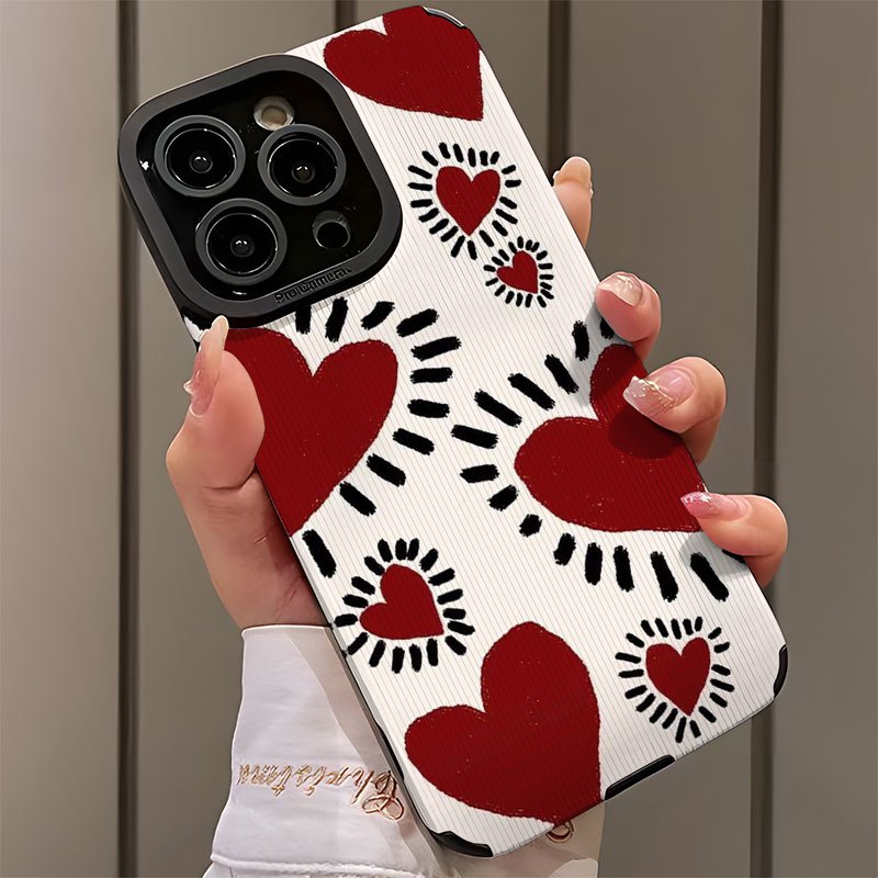 เคสโทรศัพท์ลายตกแต่งสีแดงและสี - Computer Case บทวิจารณ์และราคา