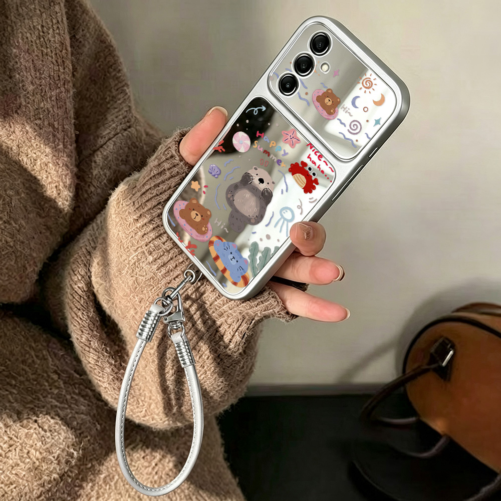 เคสกระจกพร้อมสายคล้องลายหมีการ - Computer Case บทวิจารณ์และราคา