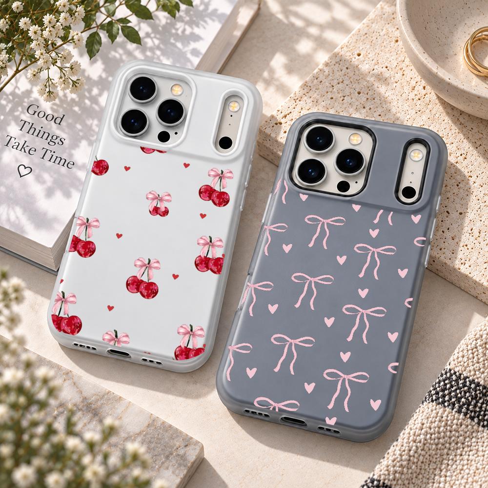 เคสโทรศัพท์ลายโบว์หัวใจสีชมพูน - Matte Pc Case บทวิจารณ์และราคา