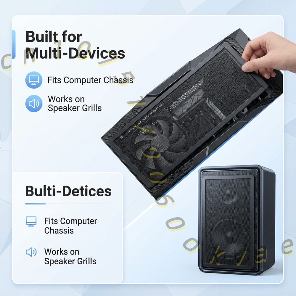 แผ่นกรองฝุ่นแบบตาข่ายแม่เหล็ก  - Dust Filter Pc บทวิจารณ์และราคา