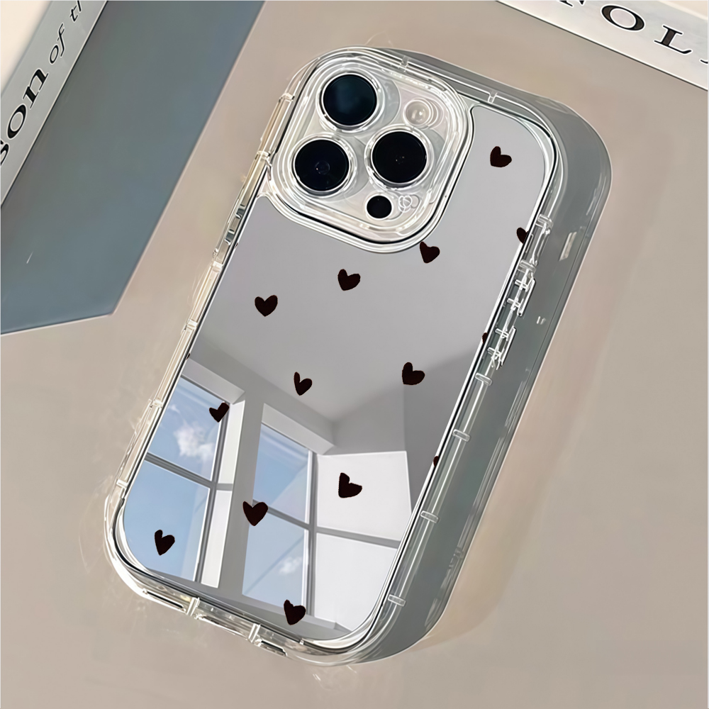 เคสโทรศัพท์ลายกระจกหัวใจสีดำหว - Computer Case บทวิจารณ์และราคา