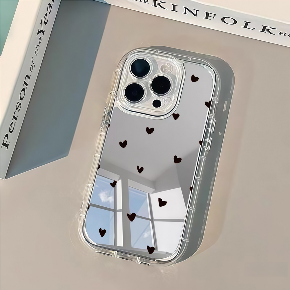 เคสโทรศัพท์ลายกระจกหัวใจสีดำหว - Computer Case บทวิจารณ์และราคา
