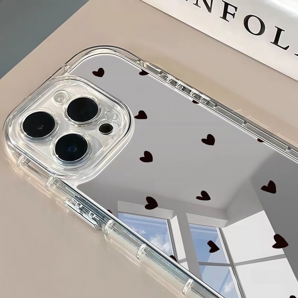 เคสโทรศัพท์ลายกระจกหัวใจสีดำหว - Computer Case บทวิจารณ์และราคา